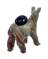 Brown Agate Hand Crafted Fetish Horse Navajo Onyx Figurine AX127990